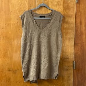 Brown sweater vest